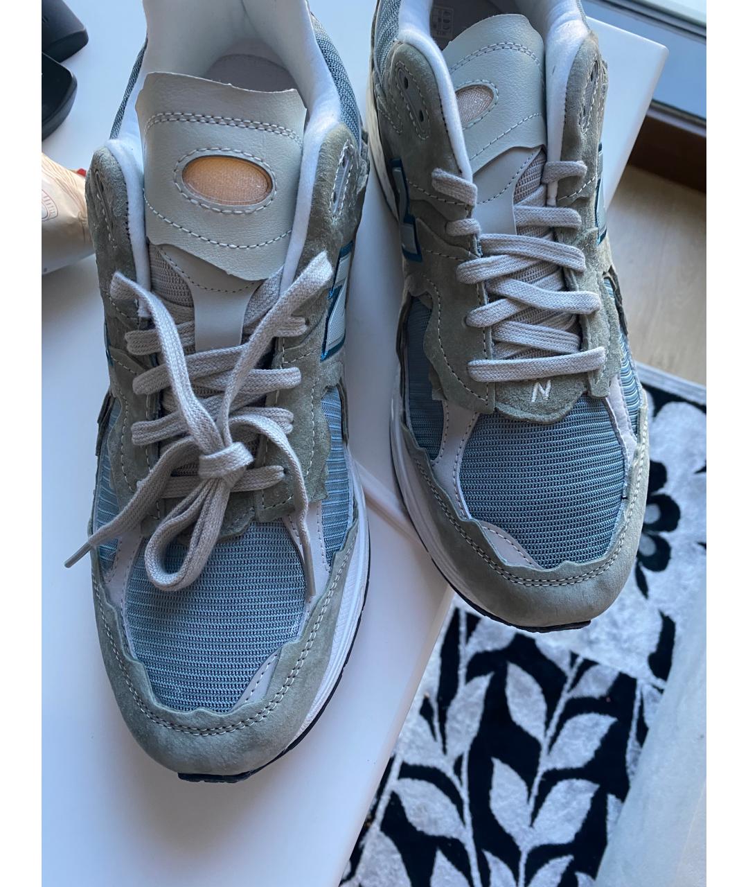 NEW BALANCE Серые замшевые низкие кроссовки / кеды, фото 2