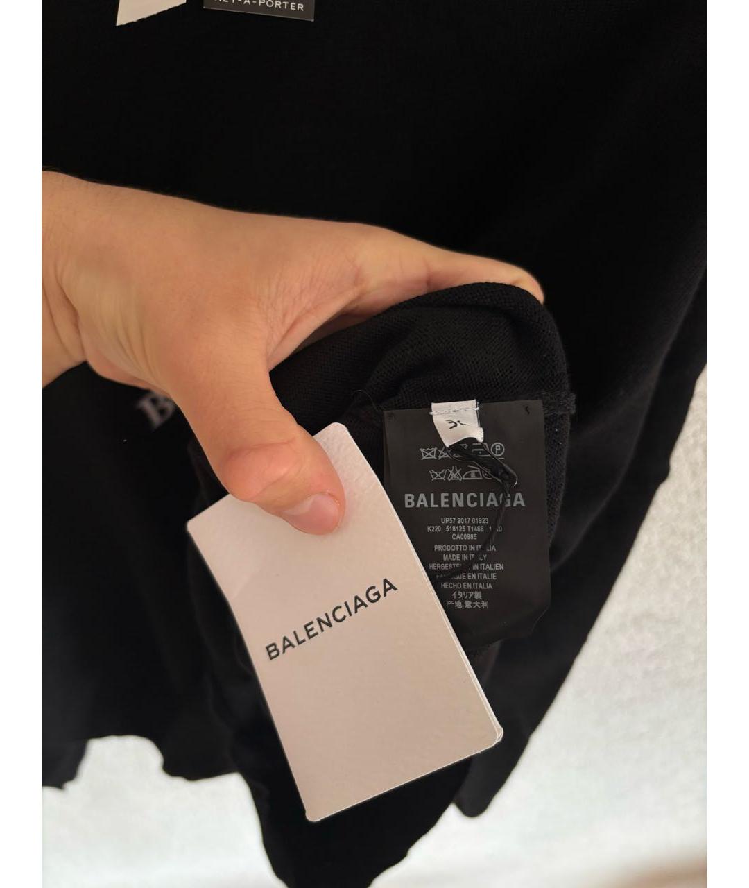BALENCIAGA Черный шерстяной джемпер / свитер, фото 4