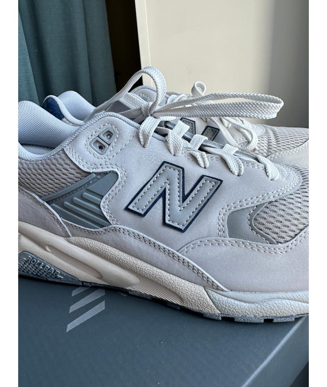 NEW BALANCE Серые нубуковые низкие кроссовки / кеды, фото 7