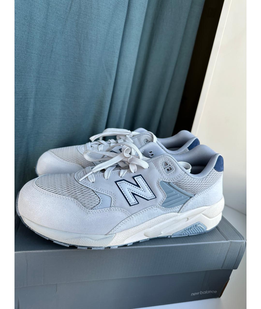 NEW BALANCE Серые нубуковые низкие кроссовки / кеды, фото 2