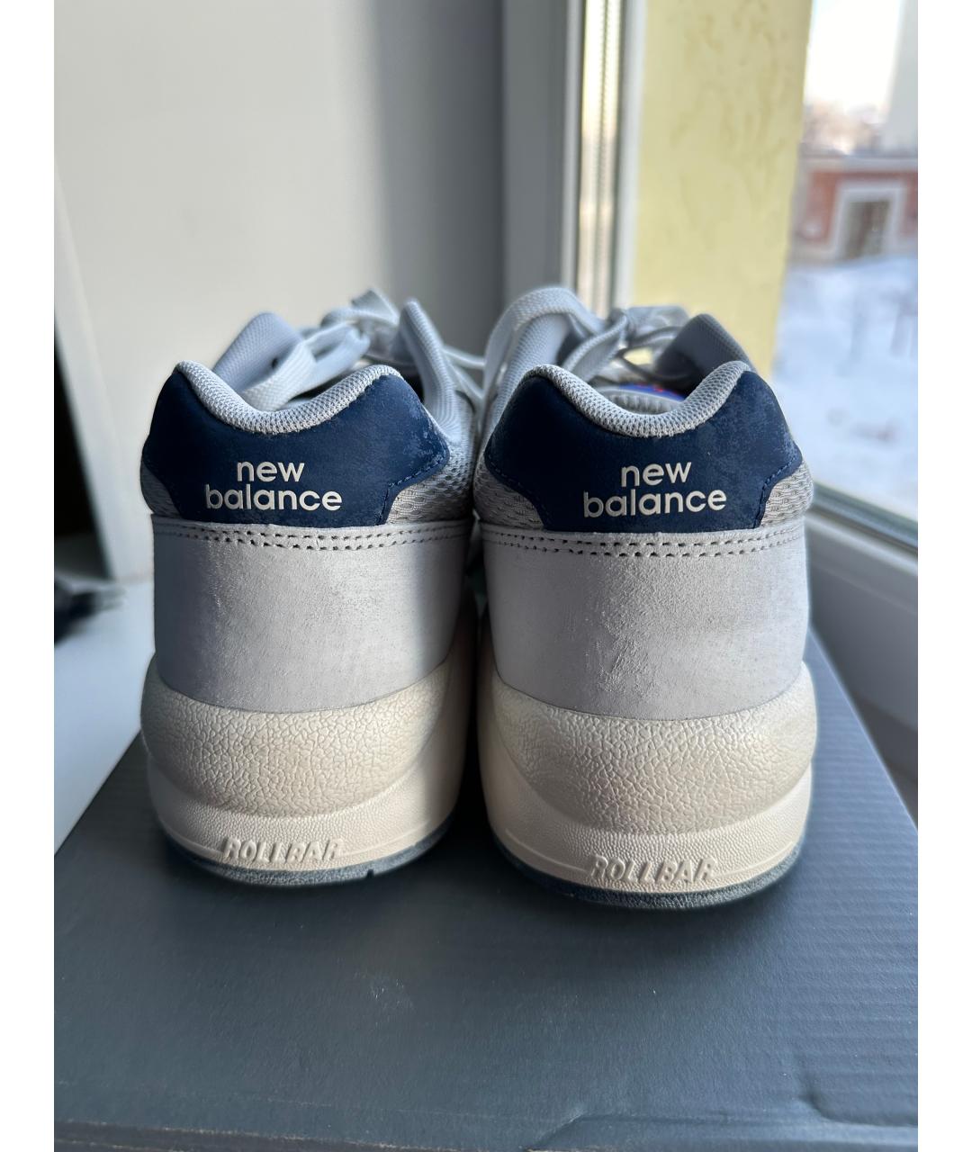 NEW BALANCE Серые нубуковые низкие кроссовки / кеды, фото 6