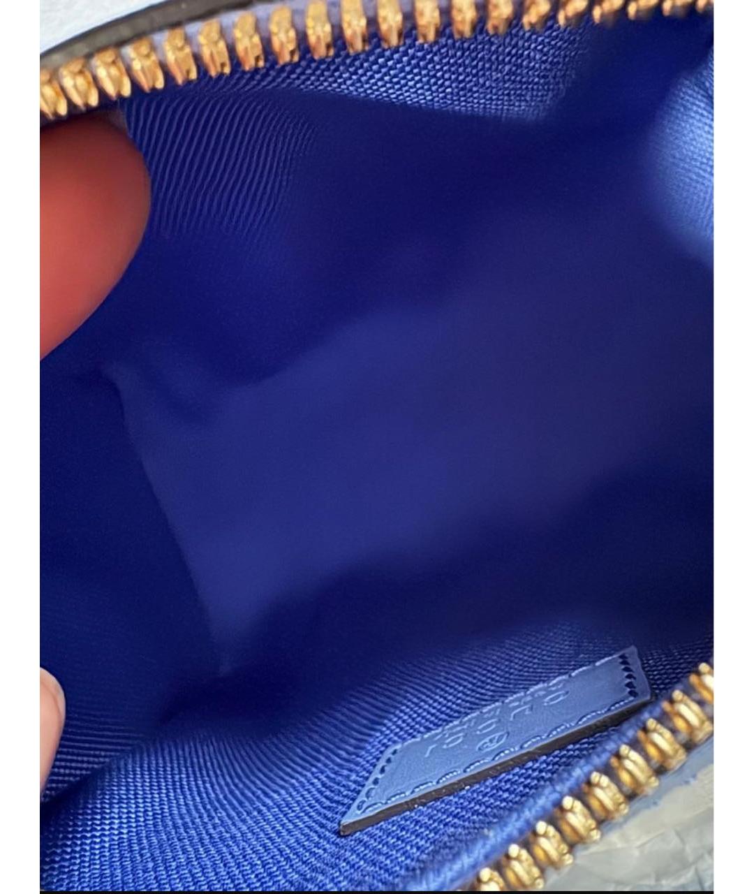 GUCCI Голубая кожаная сумка с короткими ручками, фото 4