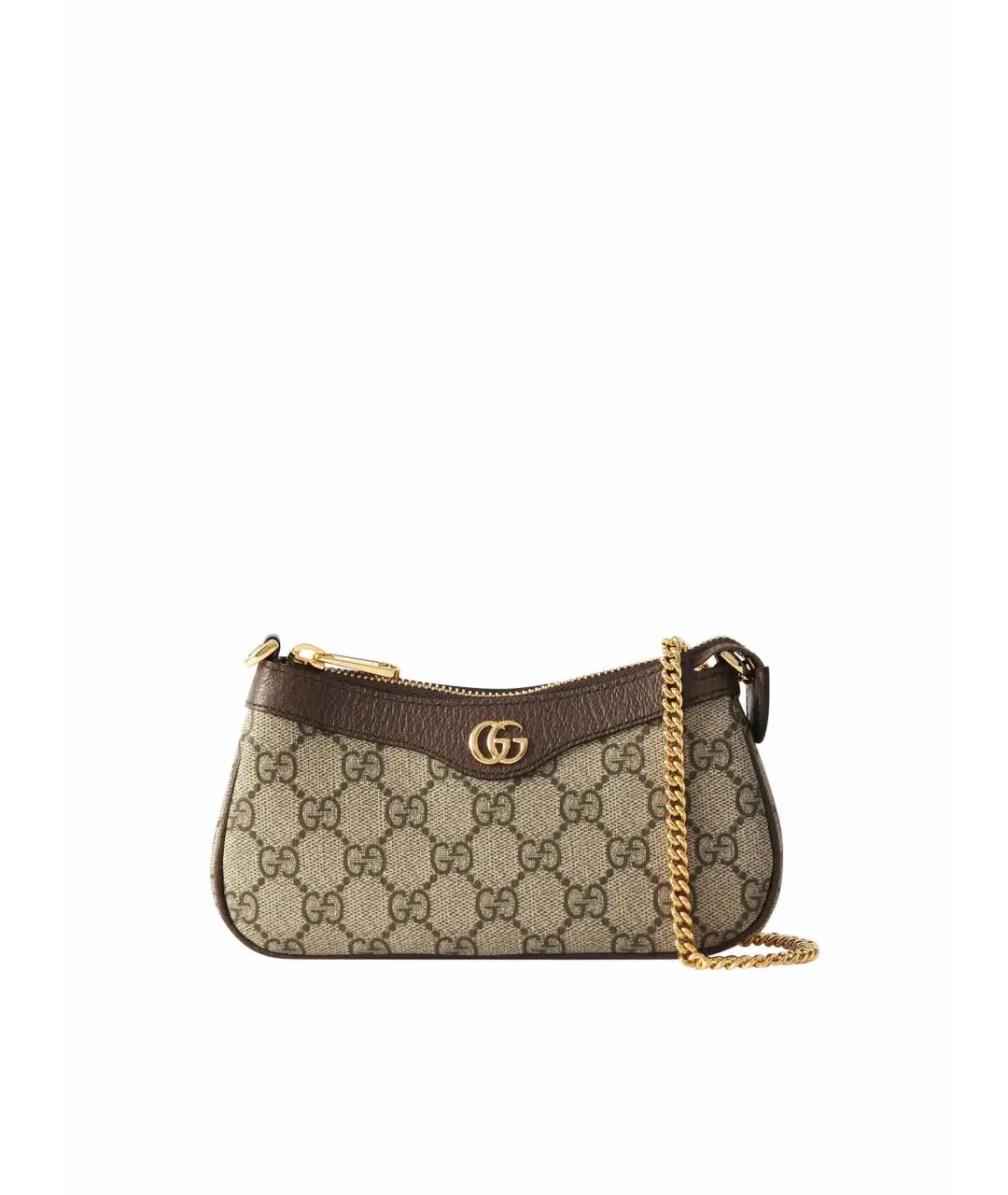 GUCCI Коричневая сумка с короткими ручками, фото 1