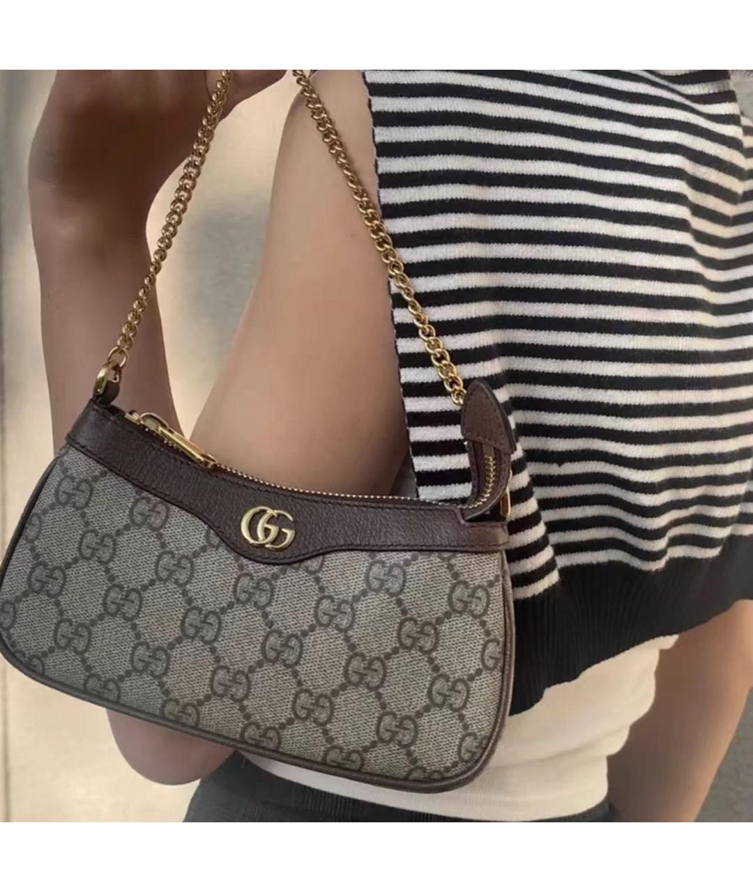 GUCCI Коричневая сумка с короткими ручками, фото 4