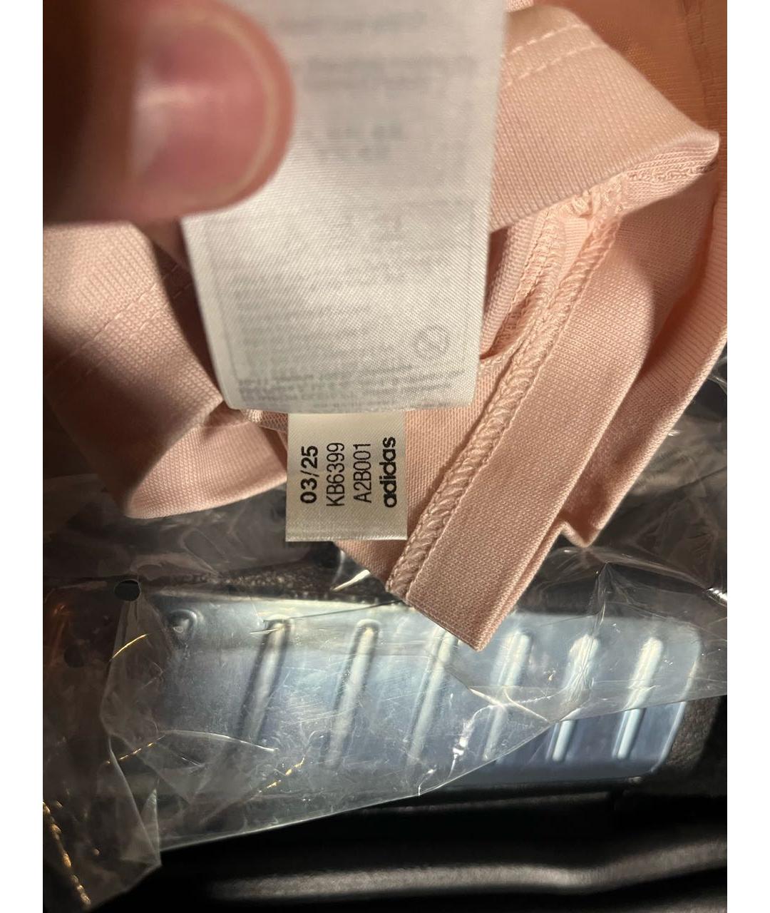 ADIDAS Розовая хлопковая футболка, фото 8