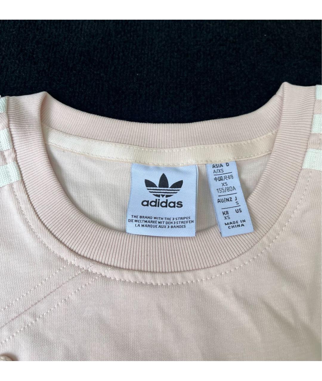 ADIDAS Розовая хлопковая футболка, фото 2
