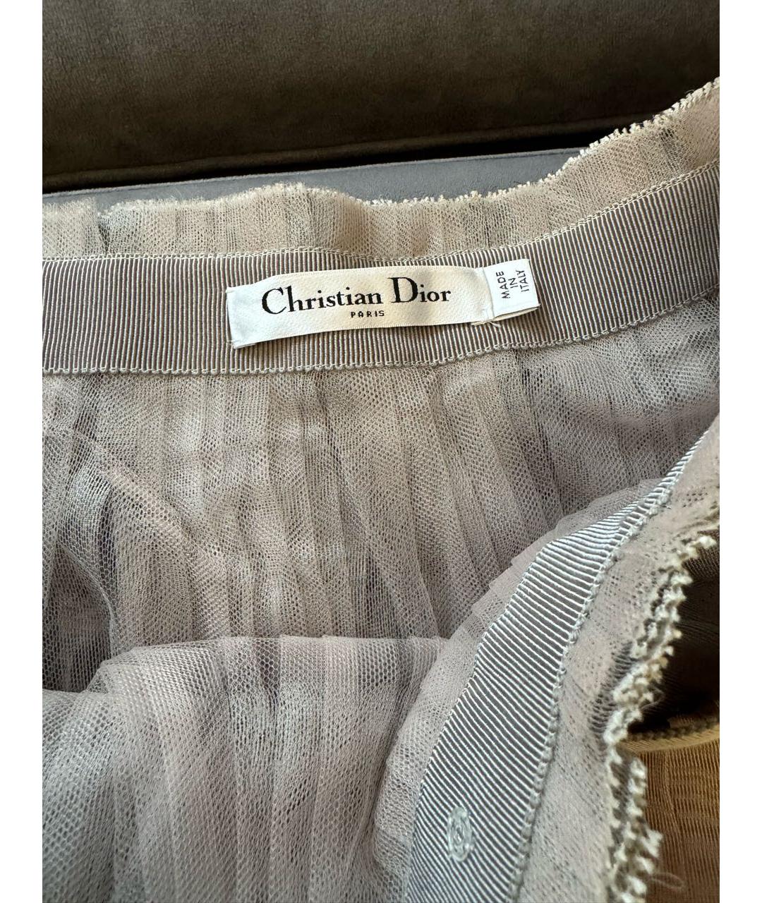 CHRISTIAN DIOR Бежевая юбка макси, фото 3