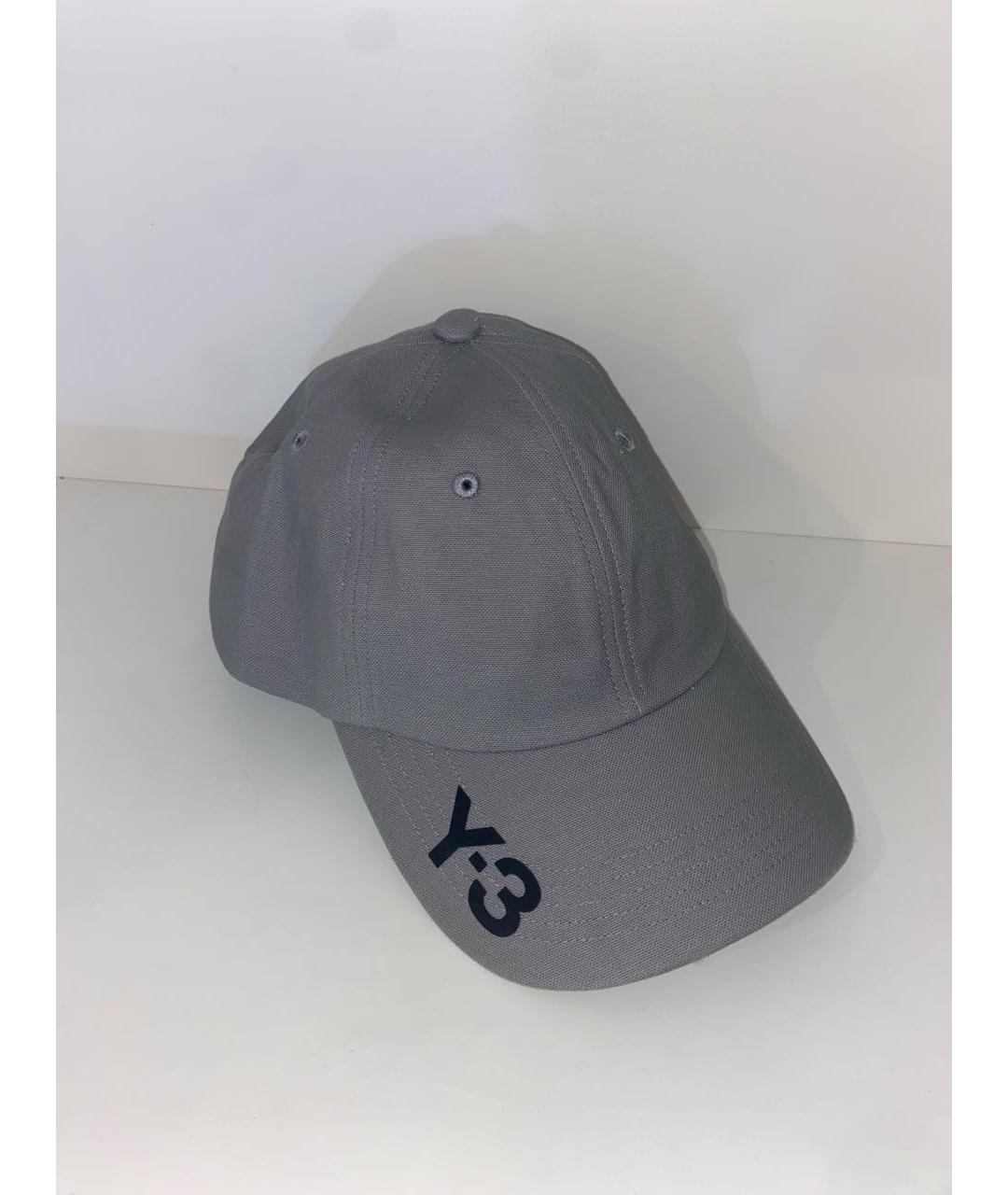 Y-3 Серая хлопковая кепка/бейсболка, фото 4