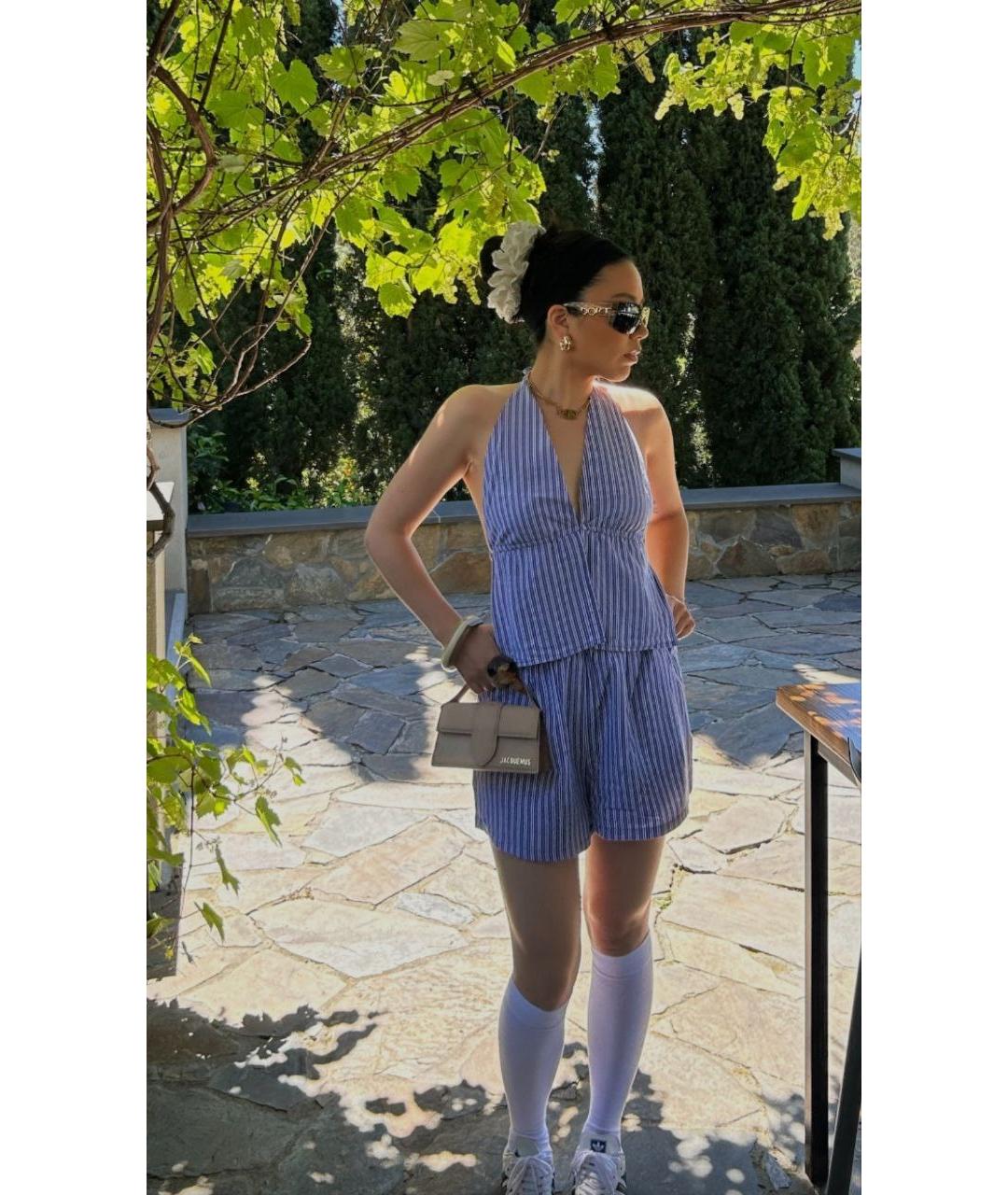 JACQUEMUS Золотая кожаная сумка с короткими ручками, фото 6
