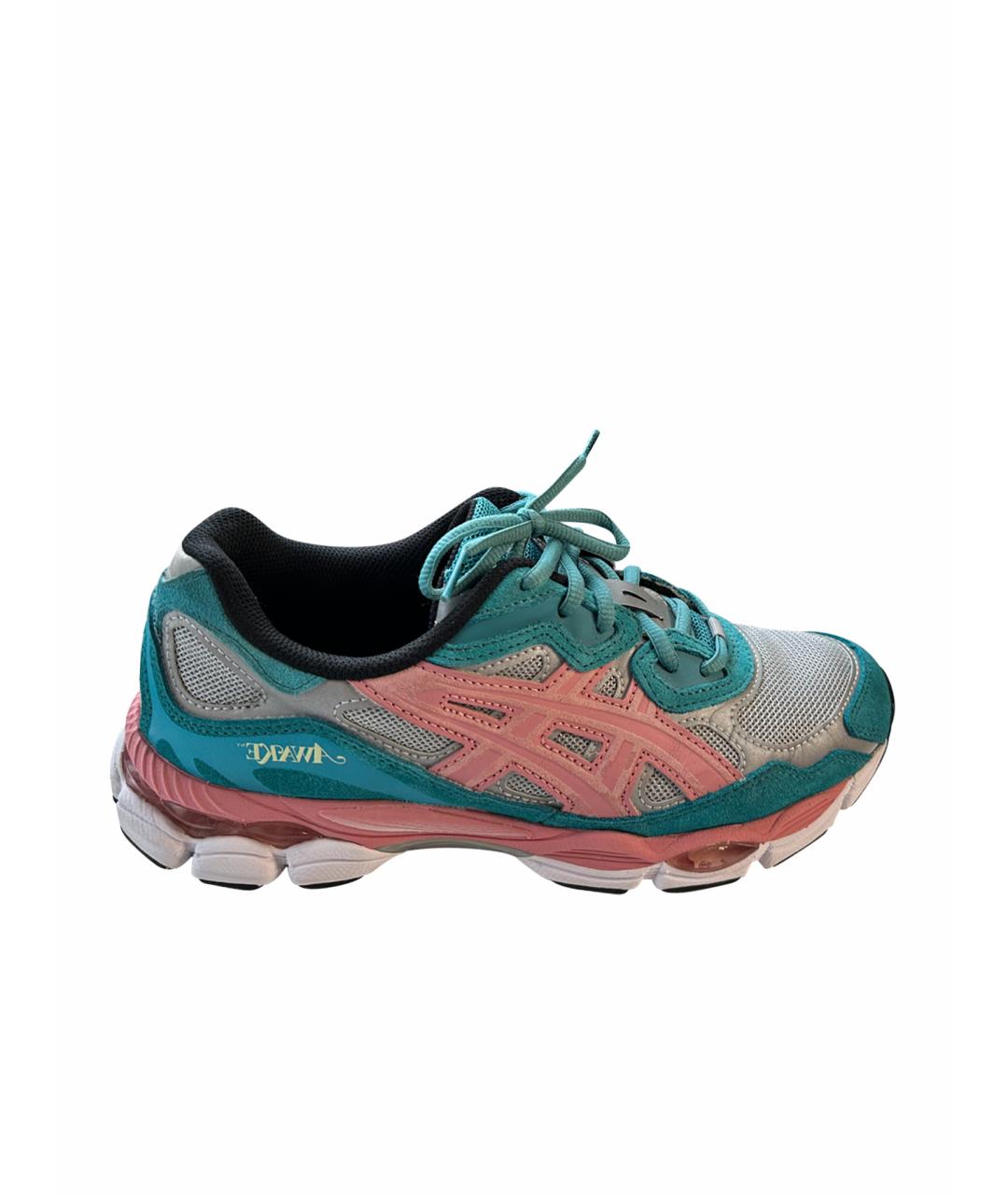 ASICS Бирюзовые замшевые кроссовки, фото 1