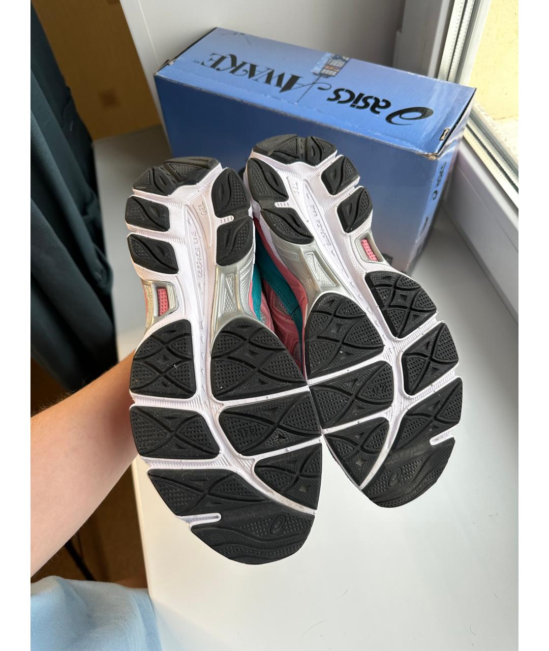 ASICS Бирюзовые замшевые кроссовки, фото 4