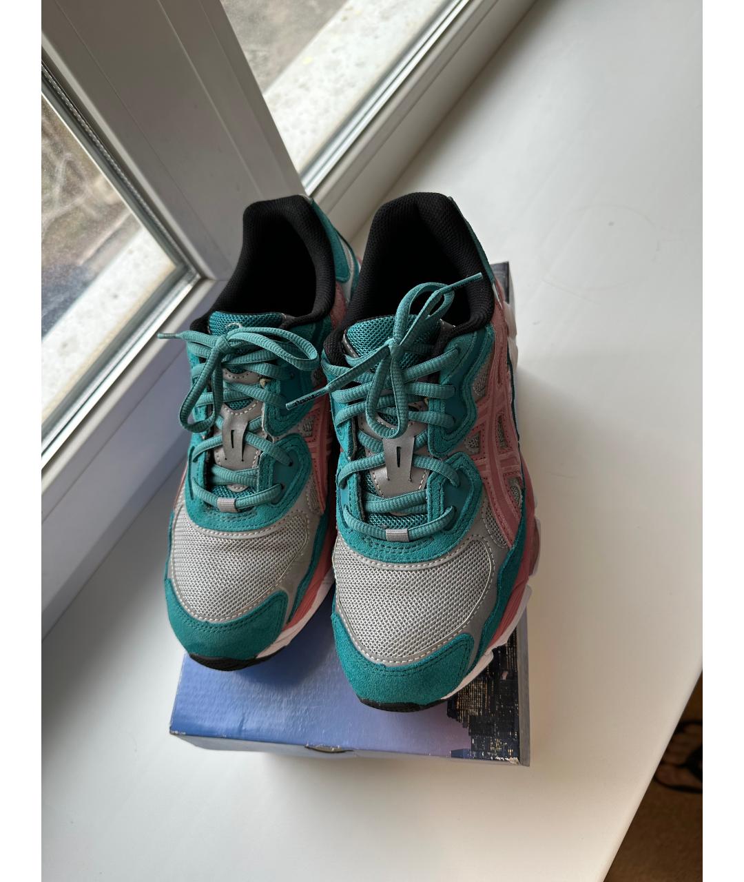 ASICS Бирюзовые замшевые кроссовки, фото 9