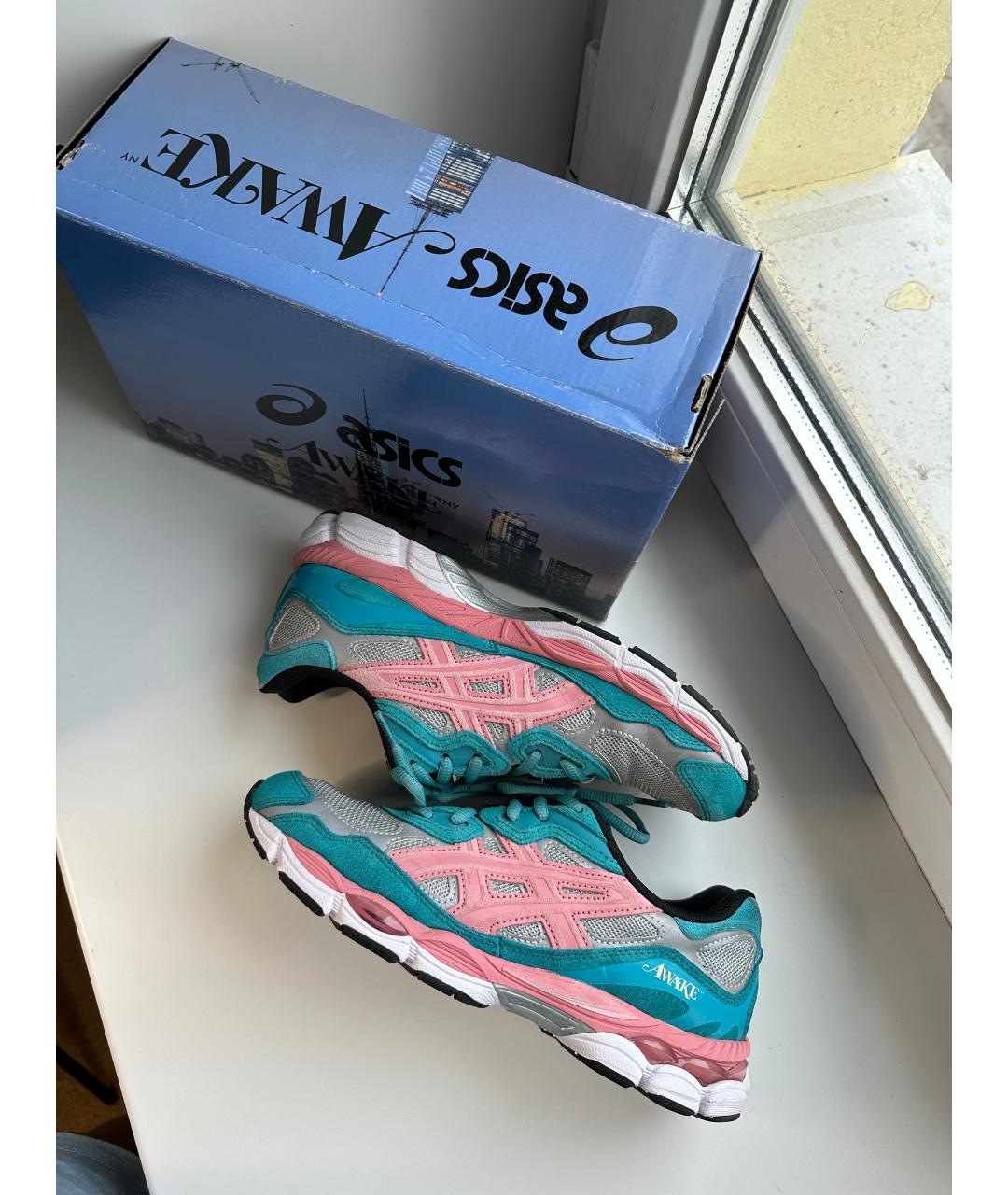ASICS Бирюзовые замшевые кроссовки, фото 10