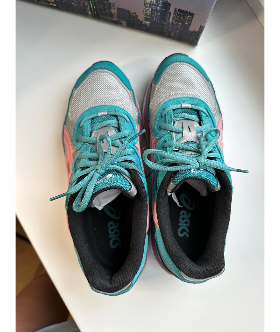 ASICS Бирюзовые замшевые кроссовки, фото 5