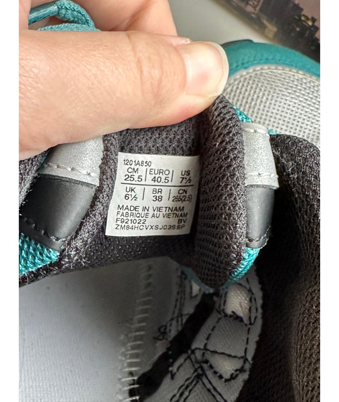 ASICS Бирюзовые замшевые кроссовки, фото 7