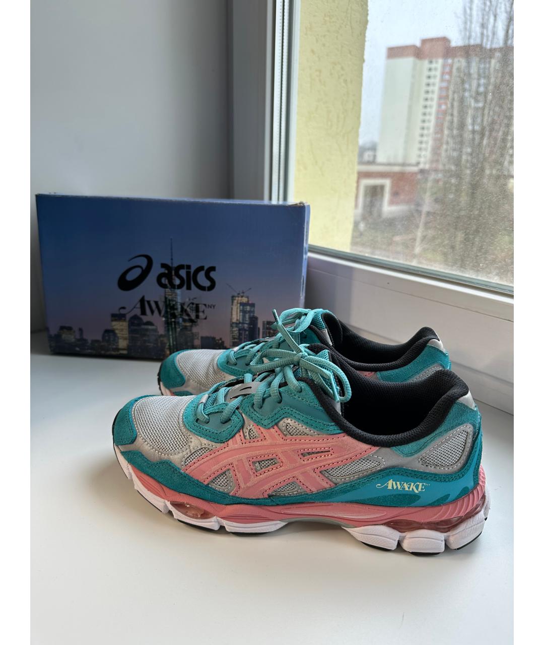 ASICS Бирюзовые замшевые кроссовки, фото 2