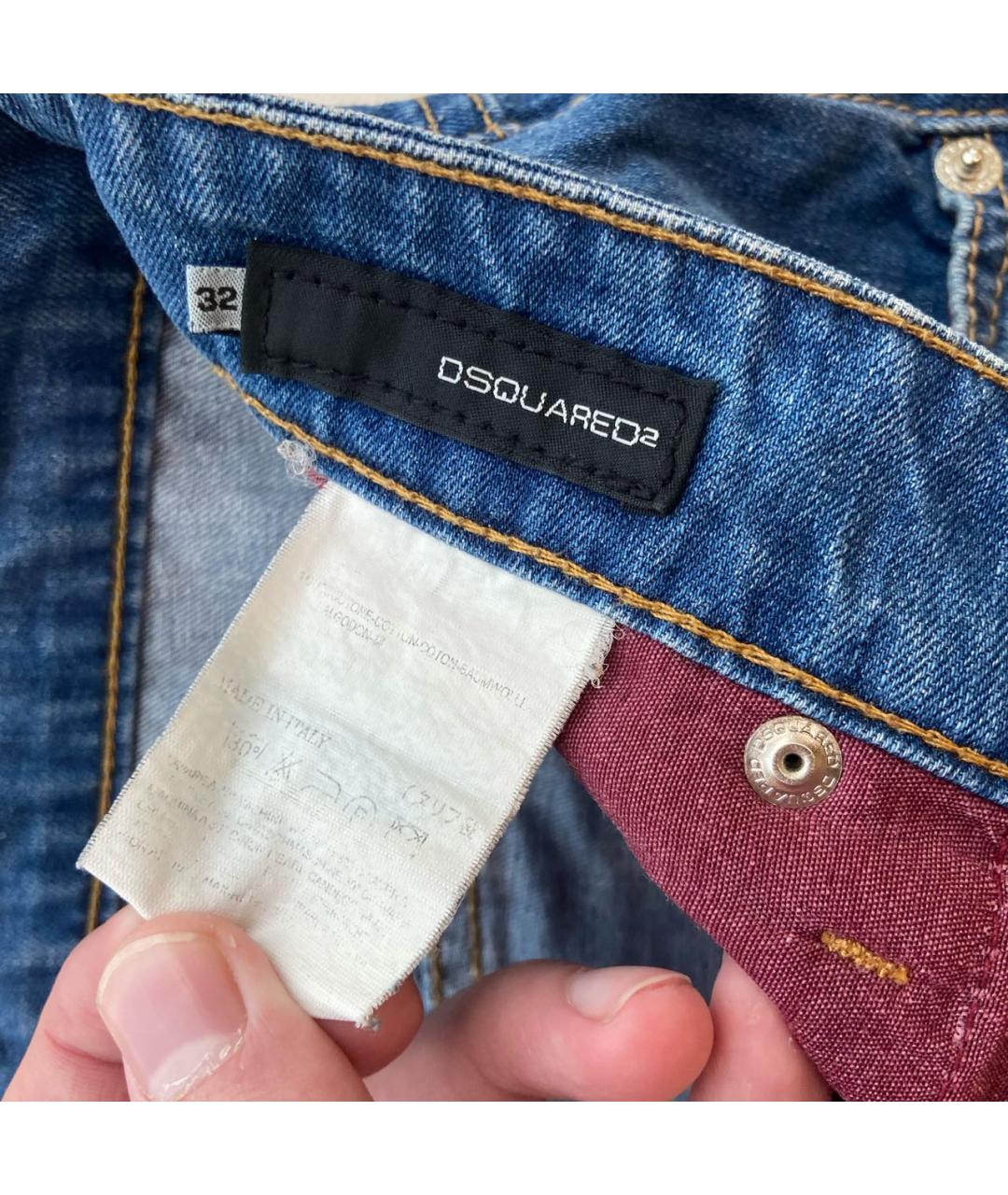 DSQUARED2 Синие деним шорты, фото 6