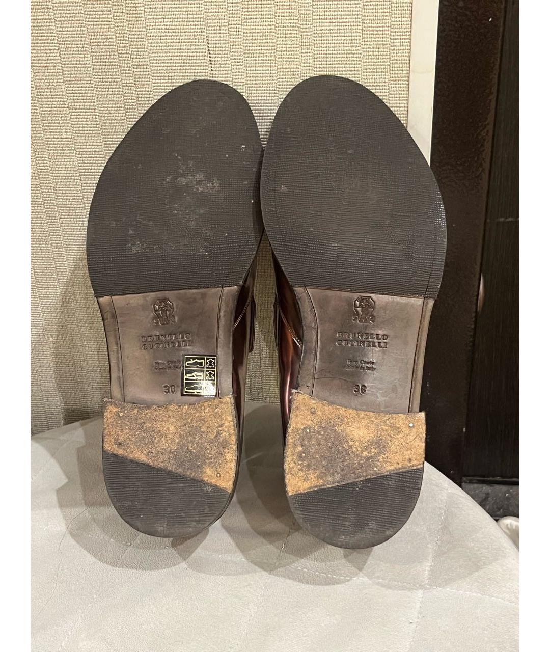 BRUNELLO CUCINELLI Розовые кожаные лоферы, фото 5
