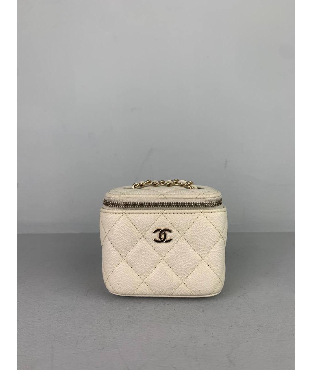 CHANEL Бежевая кожаная сумка через плечо, фото 2
