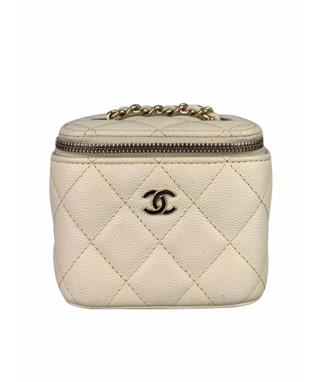 CHANEL Бежевая кожаная сумка через плечо, фото 1