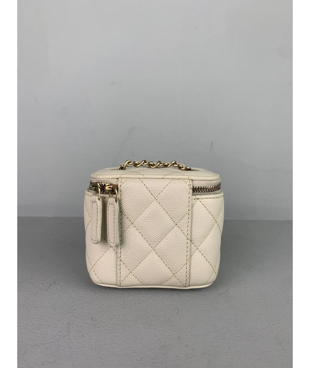 CHANEL Бежевая кожаная сумка через плечо, фото 3