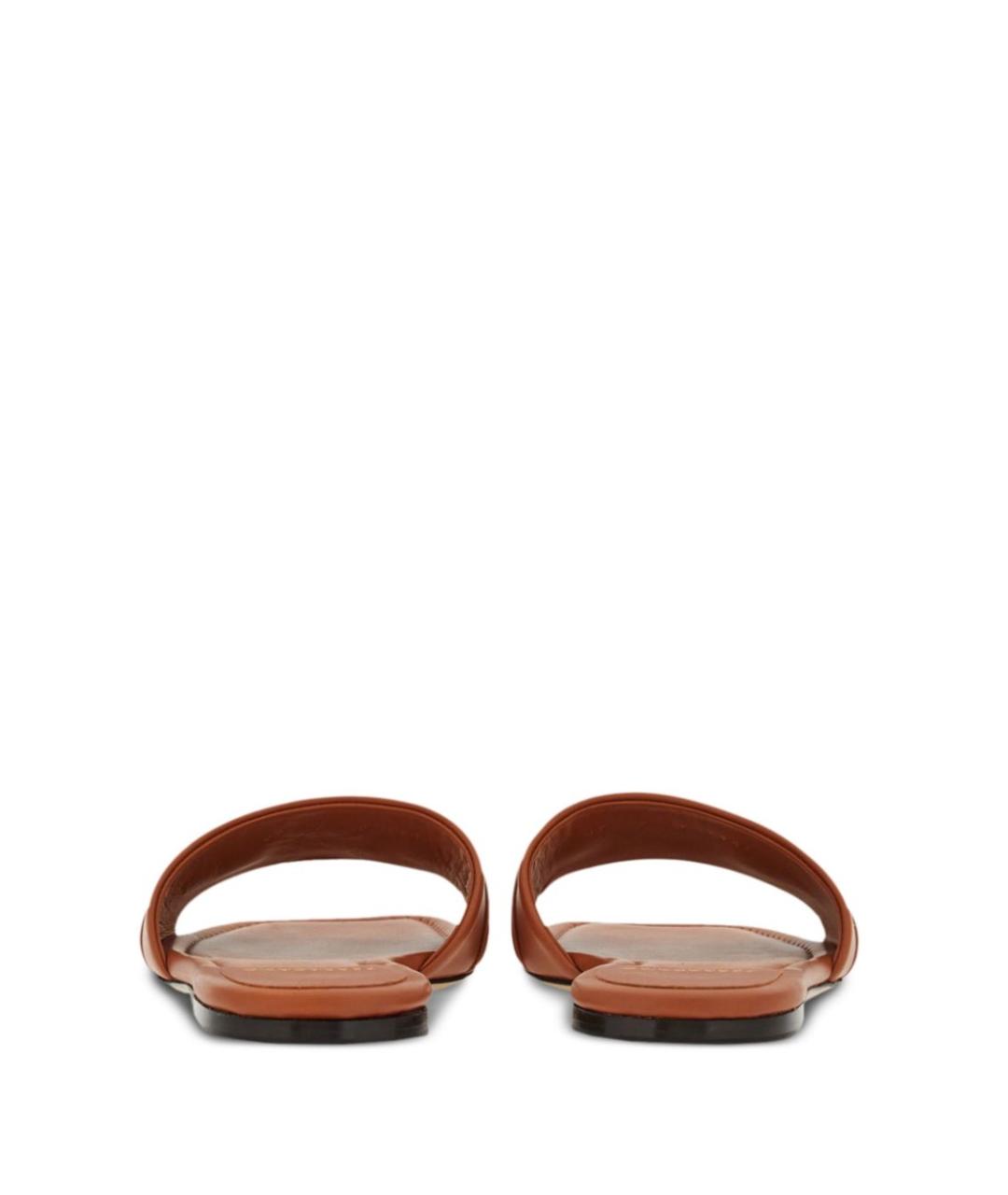 FERRAGAMO Коричневые шлепанцы, фото 4