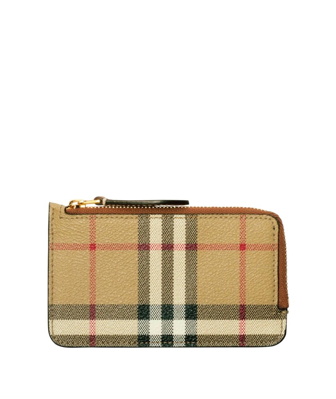 BURBERRY Бежевый полиуретановый кошелек, фото 1