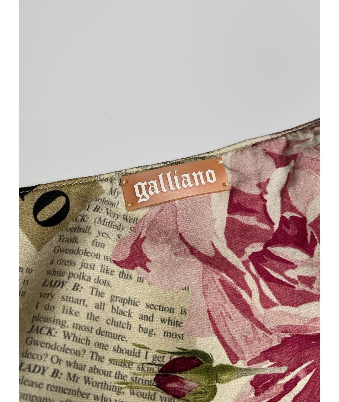 JOHN GALLIANO Мульти шелковая майка, фото 5
