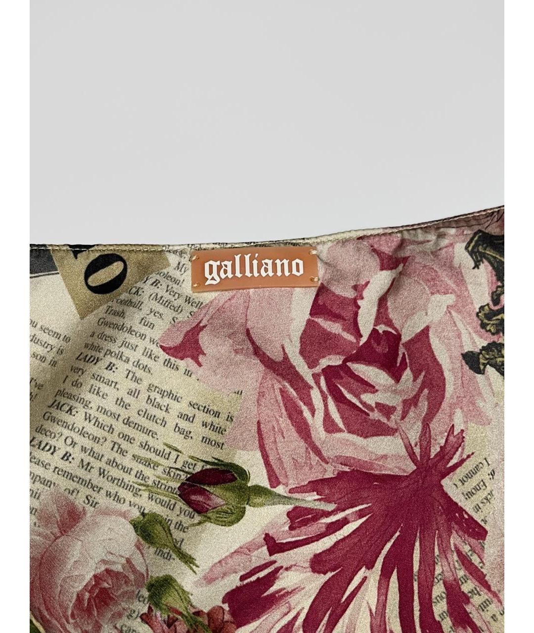JOHN GALLIANO Мульти шелковая майка, фото 2