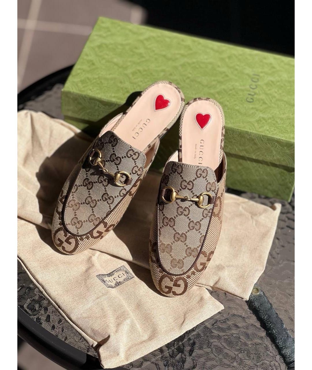 GUCCI Коричневые мюли, фото 9