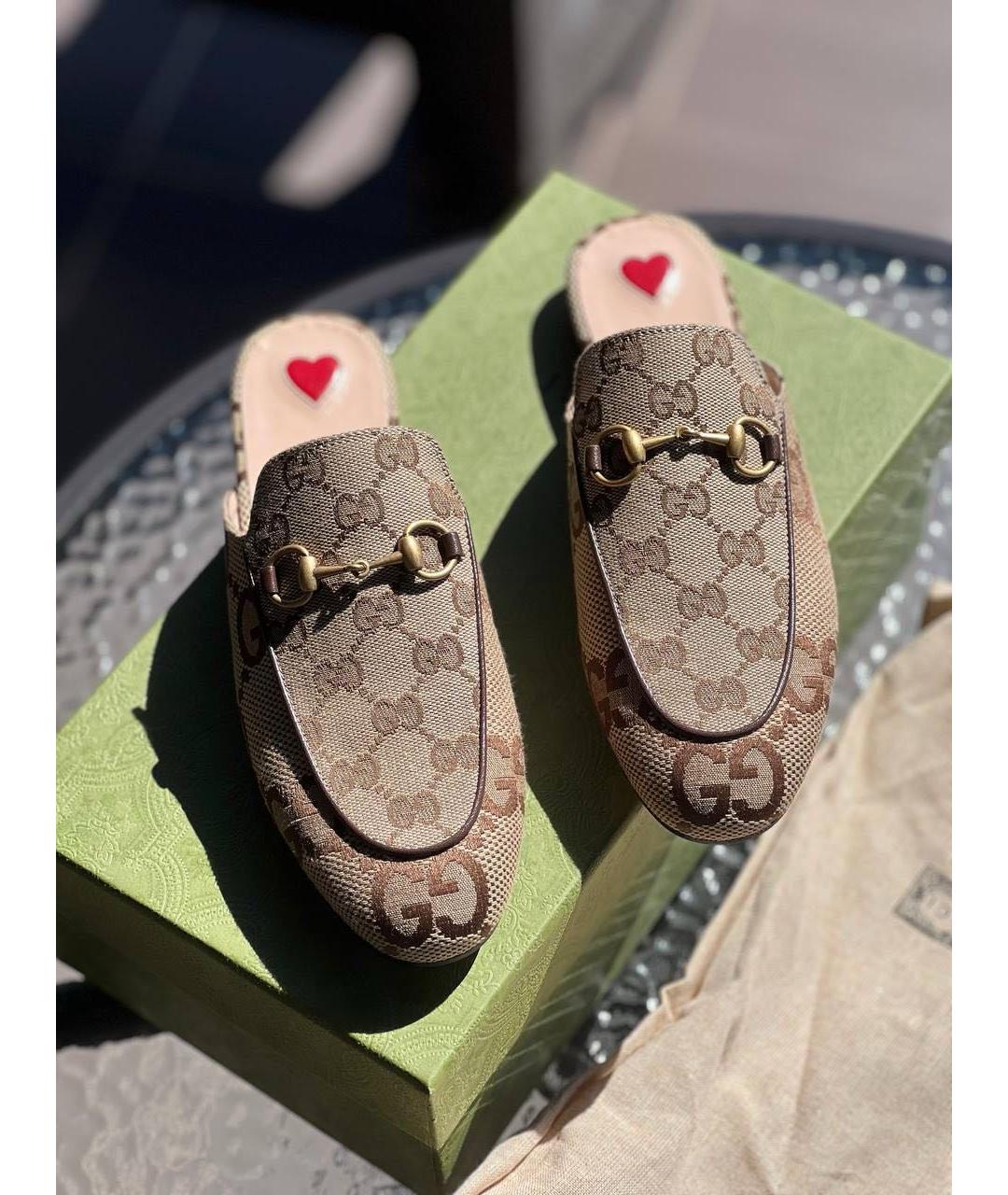 GUCCI Коричневые мюли, фото 4