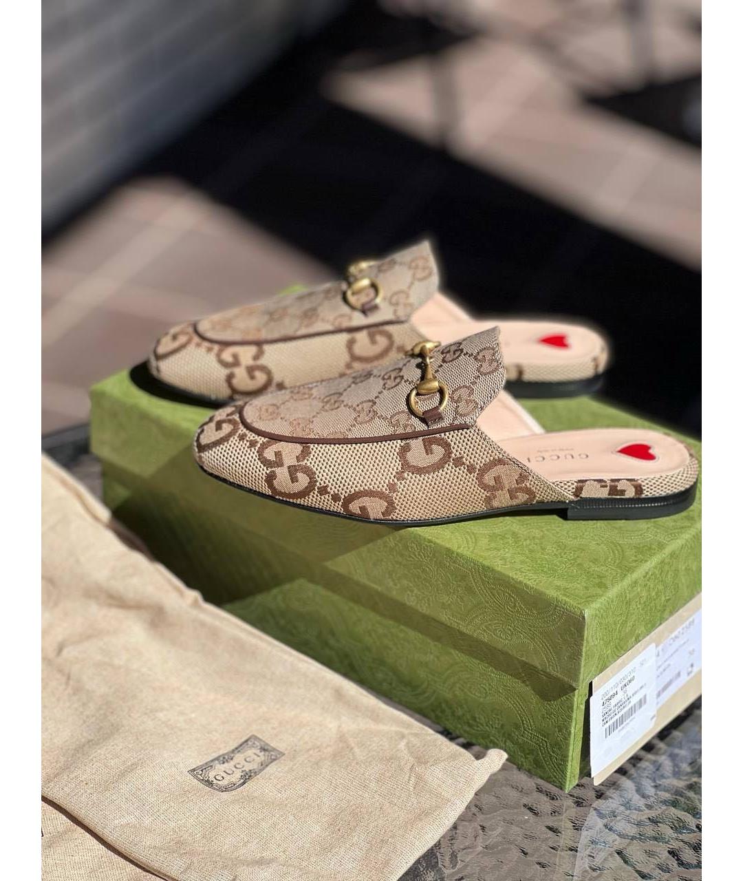 GUCCI Коричневые мюли, фото 2