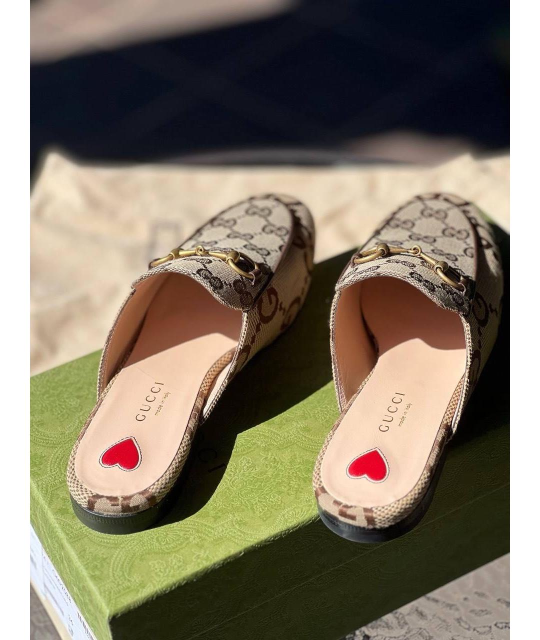 GUCCI Коричневые мюли, фото 5