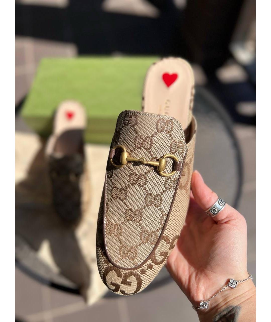 GUCCI Коричневые мюли, фото 6