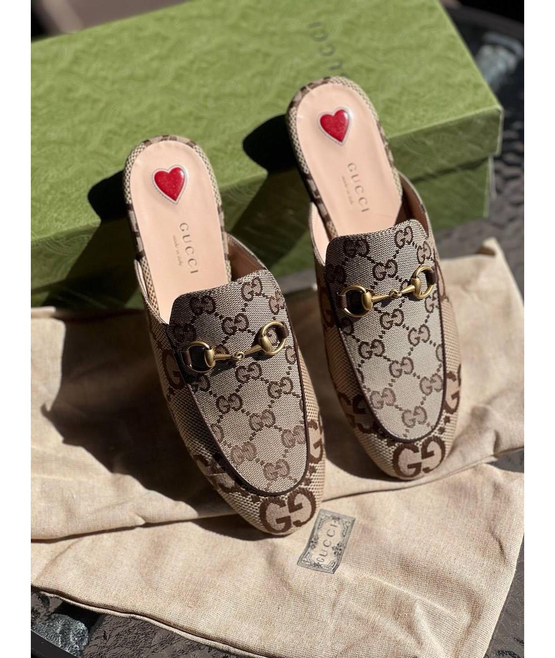 GUCCI Коричневые мюли, фото 3