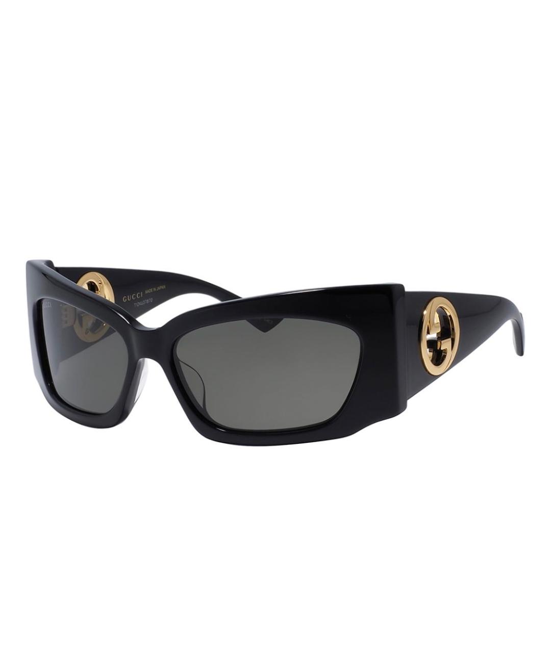 GUCCI Черные пластиковые солнцезащитные очки, фото 2