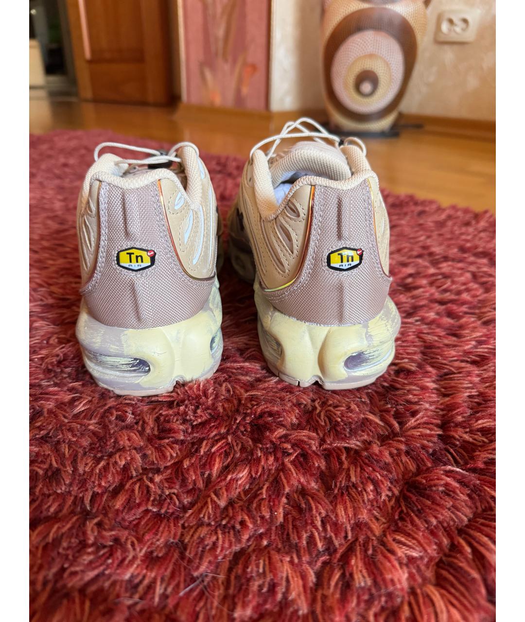 NIKE Бежевые текстильные низкие кроссовки / кеды, фото 7