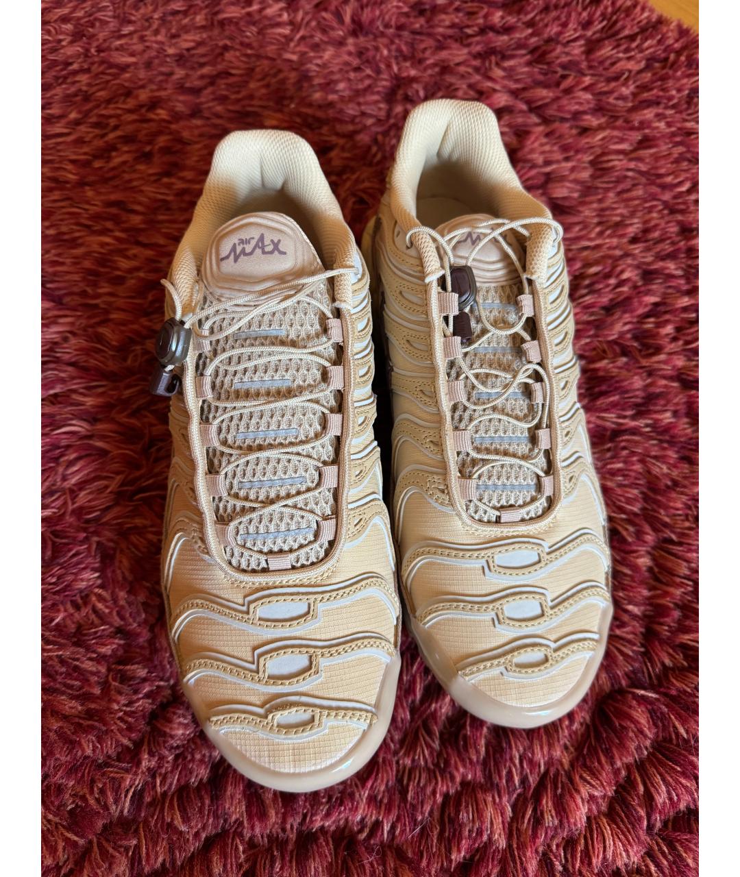 NIKE Бежевые текстильные низкие кроссовки / кеды, фото 5