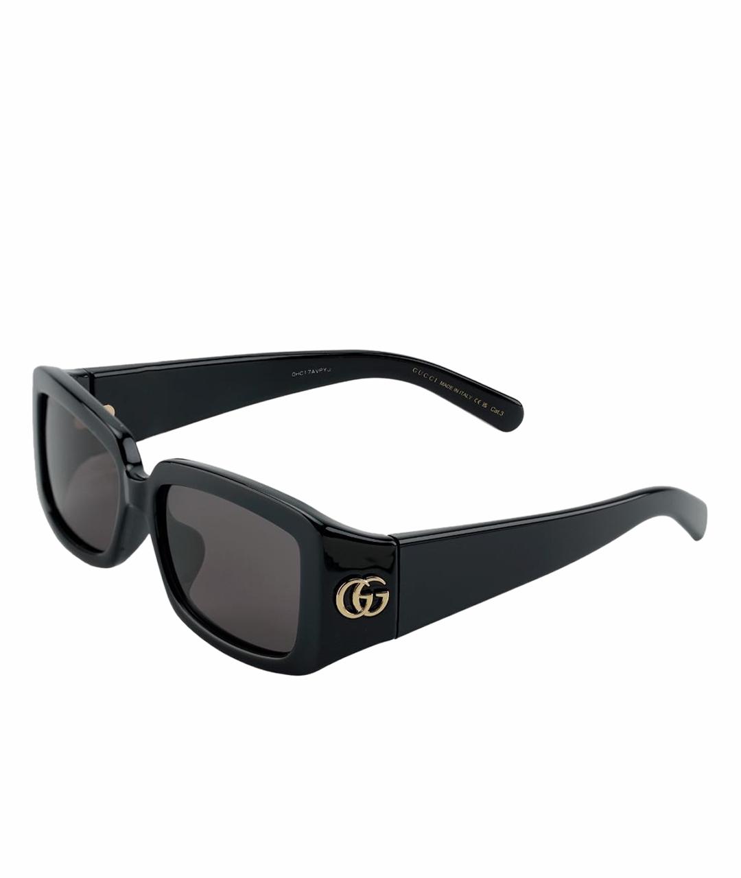 GUCCI Черные пластиковые солнцезащитные очки, фото 1