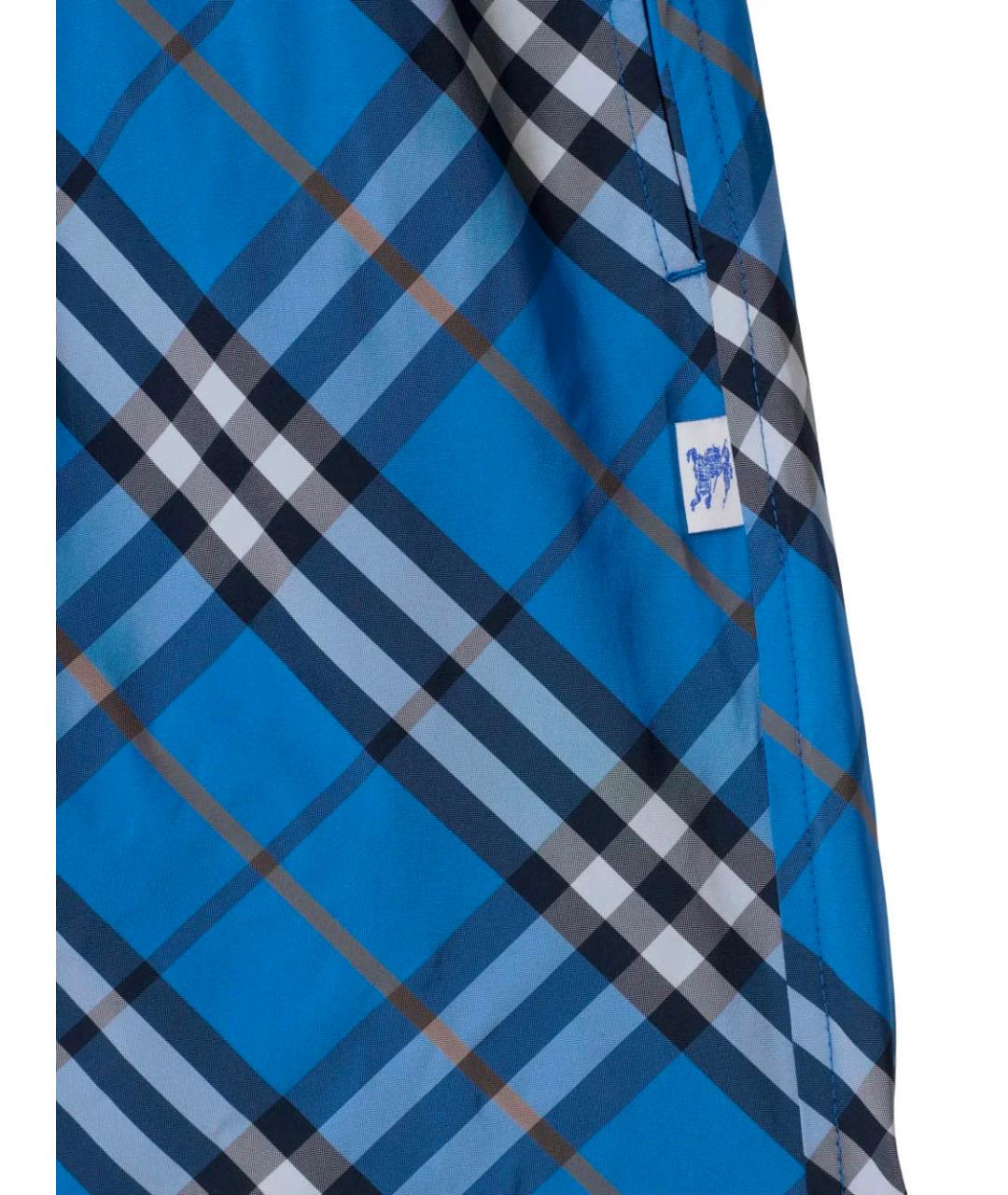 BURBERRY Синие полиамидовые шорты, фото 5