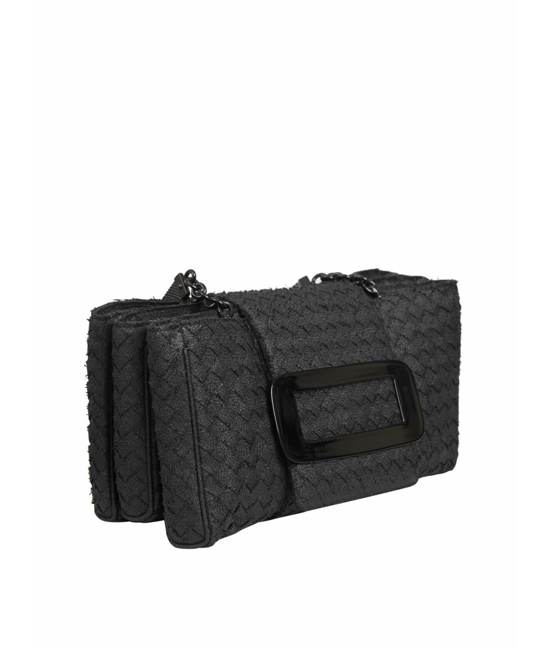 BOTTEGA VENETA Черная тканевая сумка через плечо, фото 1