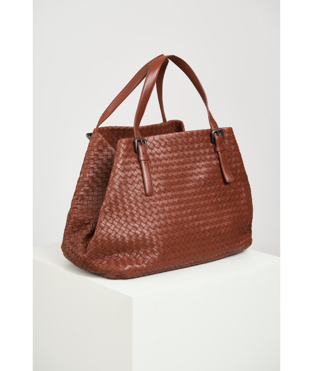 BOTTEGA VENETA Коричневая кожаная сумка тоут, фото 4