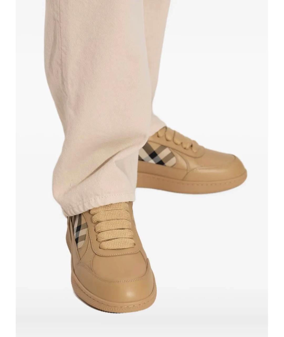 BURBERRY Бежевые кеды, фото 6