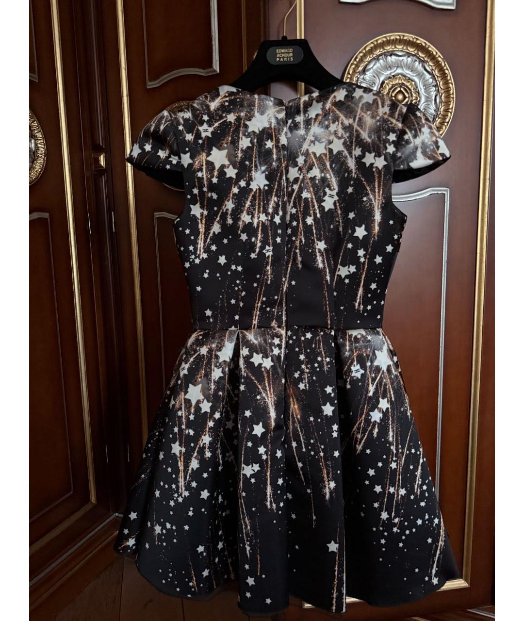 ELISABETTA FRANCHI Черное полиамидовое коктейльное платье, фото 3