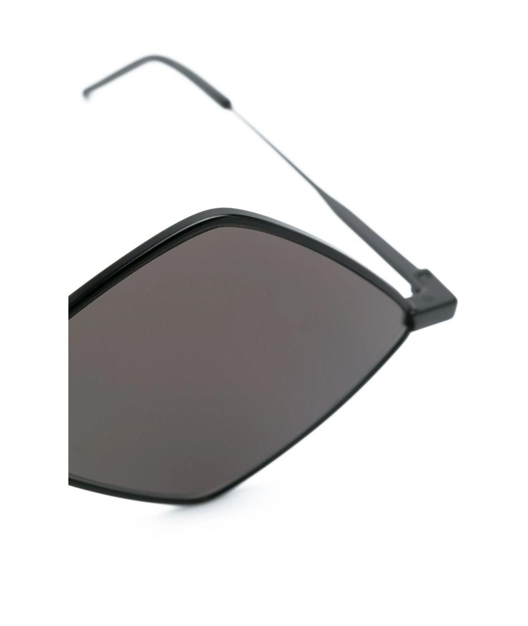 SAINT LAURENT Черные металлические солнцезащитные очки, фото 2