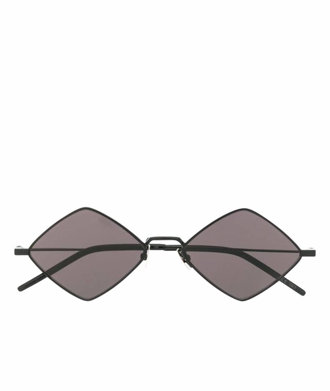 SAINT LAURENT Черные металлические солнцезащитные очки, фото 1