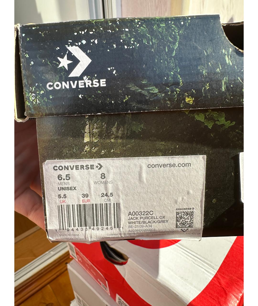 CONVERSE Белые кроссовки из экзотической кожи, фото 9
