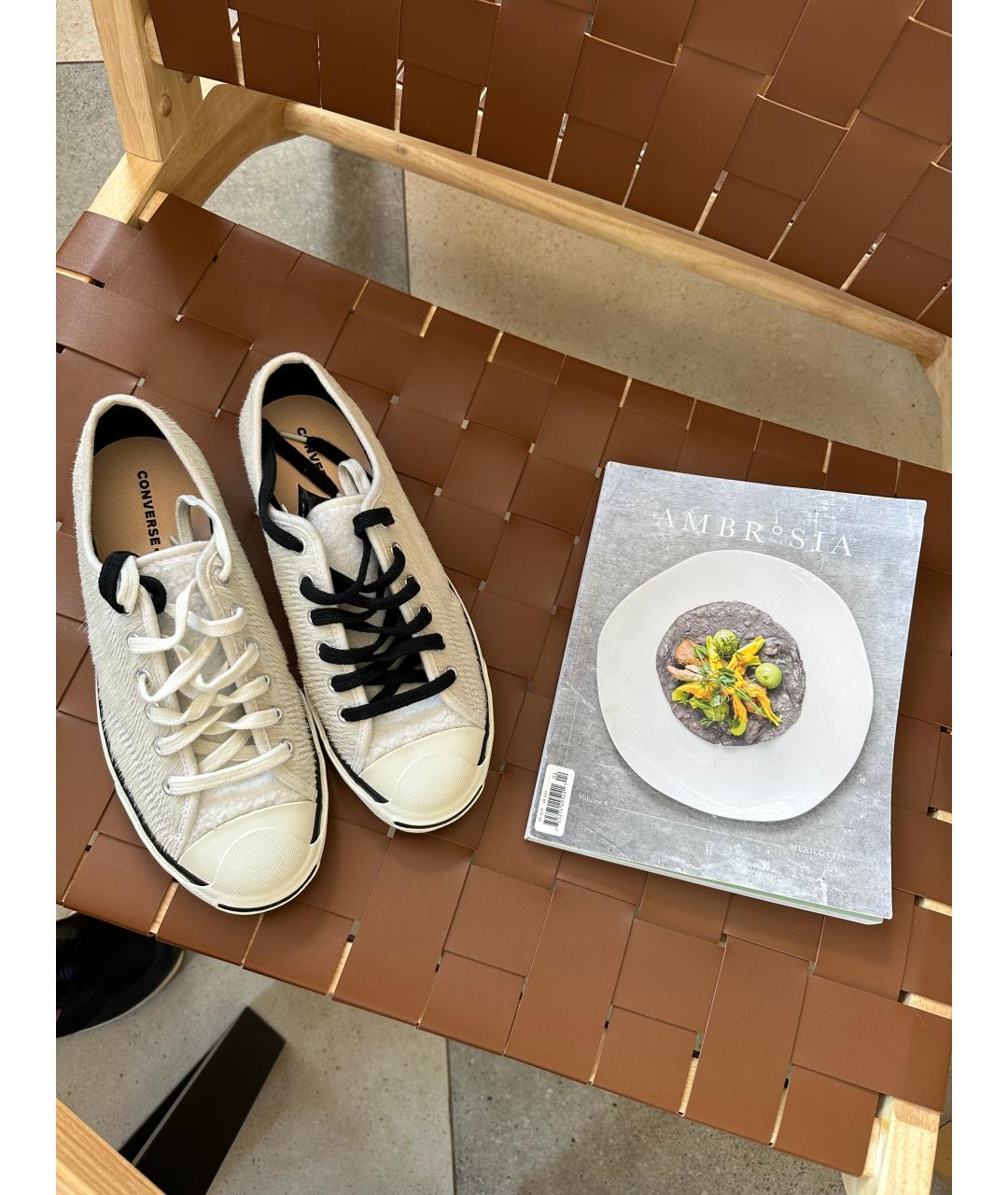 CONVERSE Белые кроссовки из экзотической кожи, фото 7