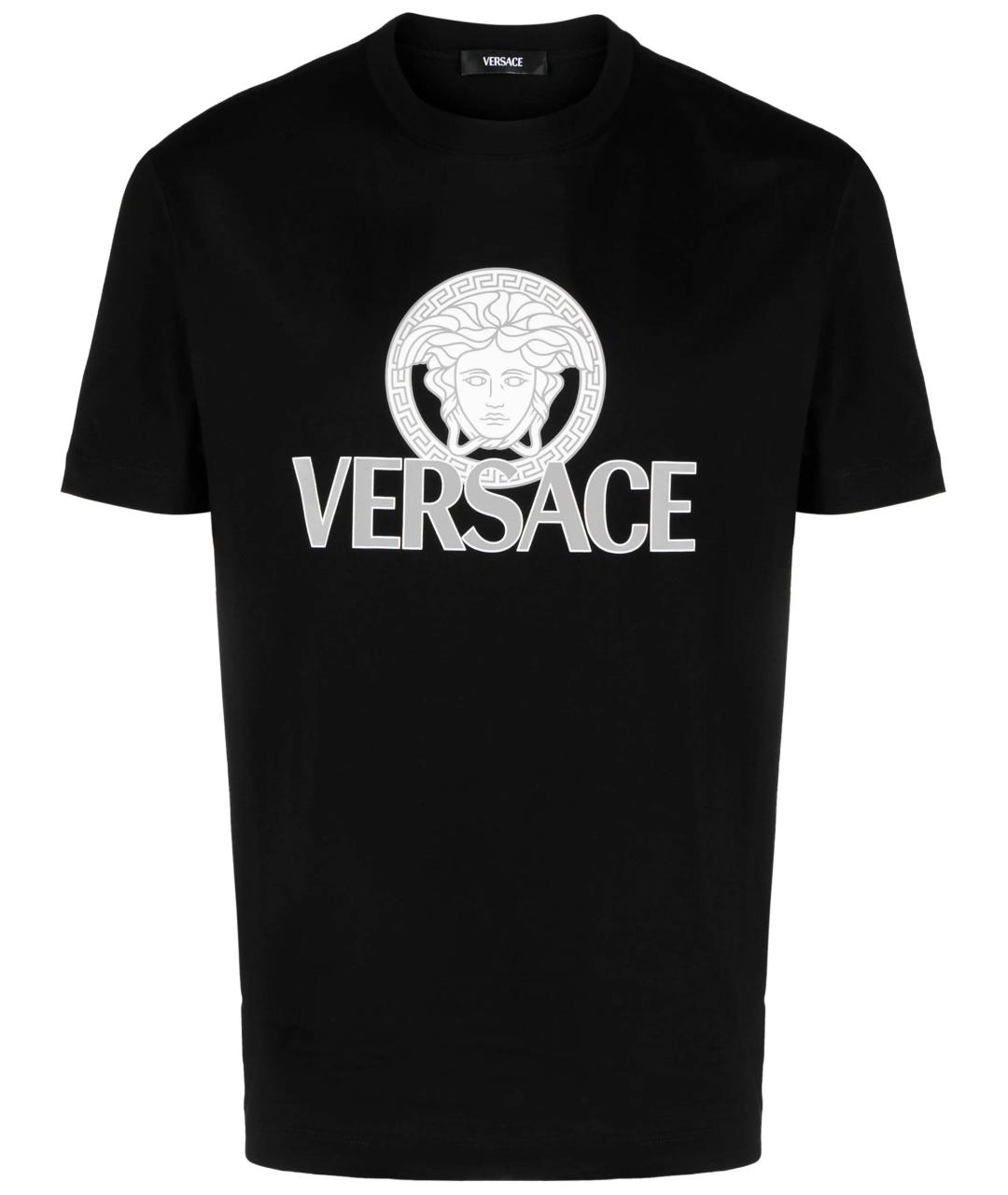 VERSACE Черная хлопковая футболка, фото 1
