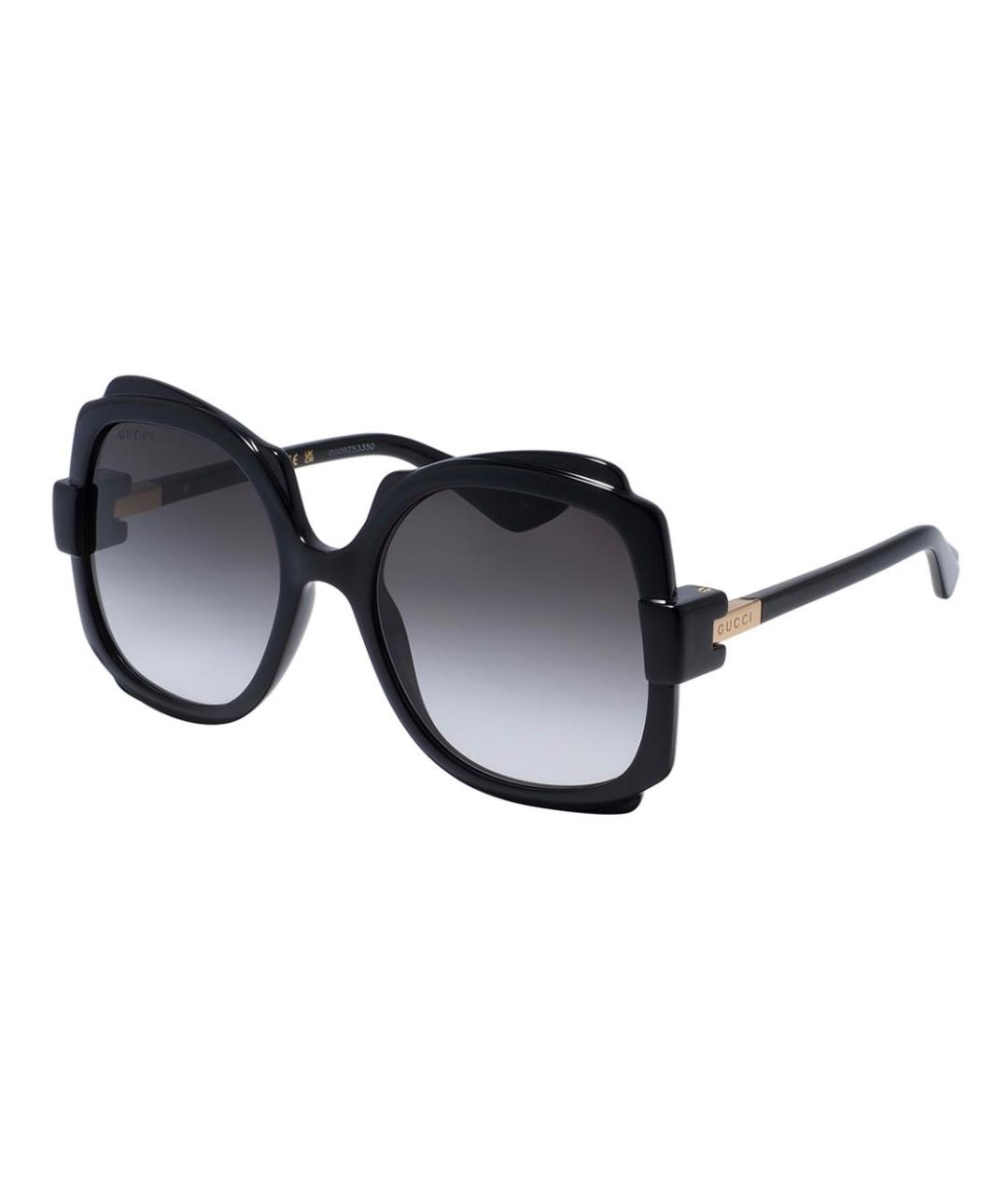 GUCCI Антрацитовые пластиковые солнцезащитные очки, фото 2